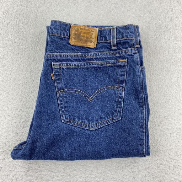 Vintage 90's Levi's 540 Blue Denim Jeans Relaxed Fit Leather Tab Men 38x29 USA - Picture 11 of 16